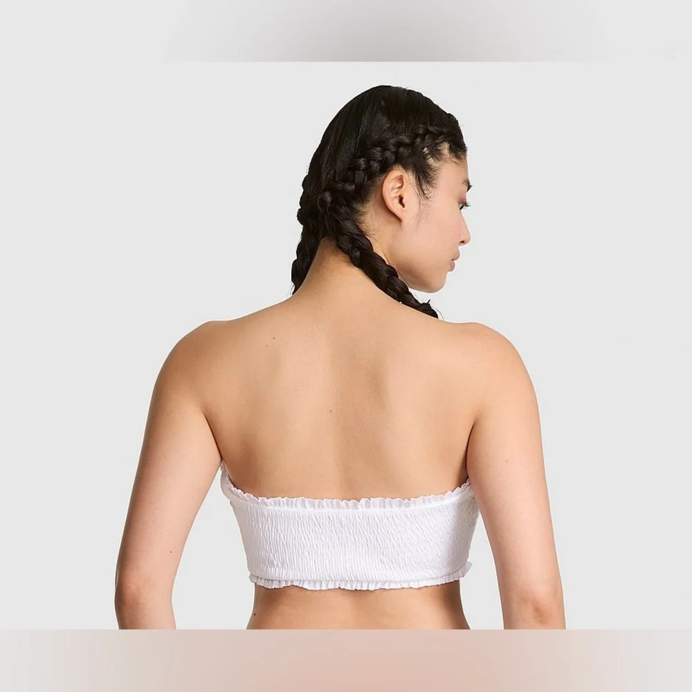 NWT Frankie’s Bikinis Iris Rib Top & Rosemary Itsy Rib Bikini VS White Size S